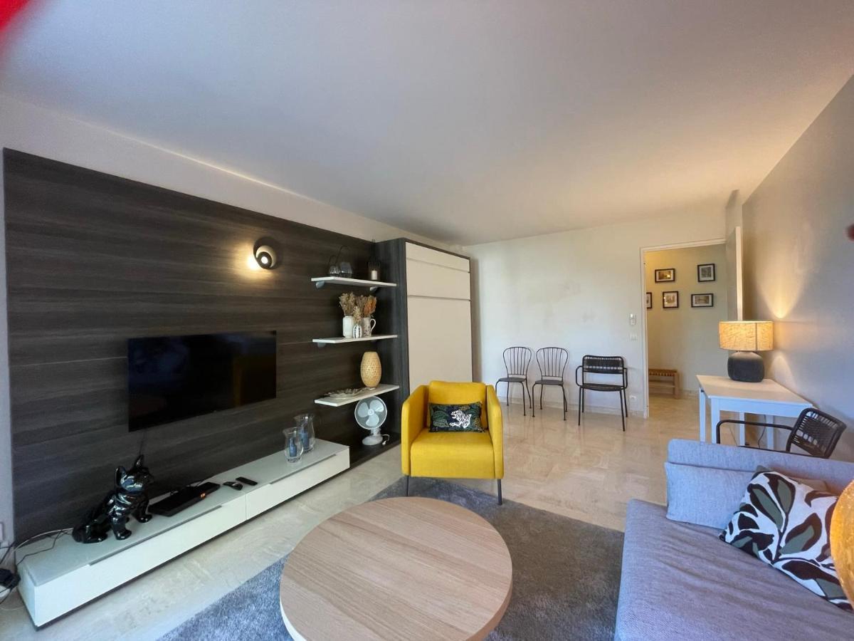 C012-Appartement Confortable Avec Piscine, Tennis Et Grand Parc Канны Экстерьер фото